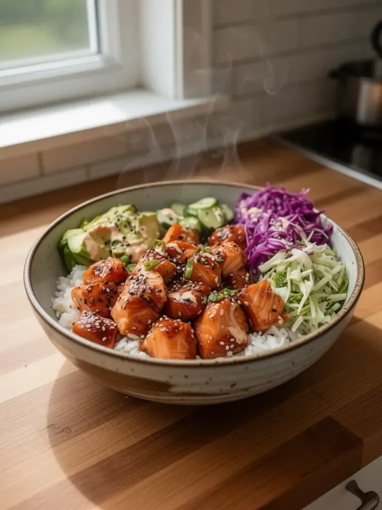 Asian Salmon Rice Bowl
