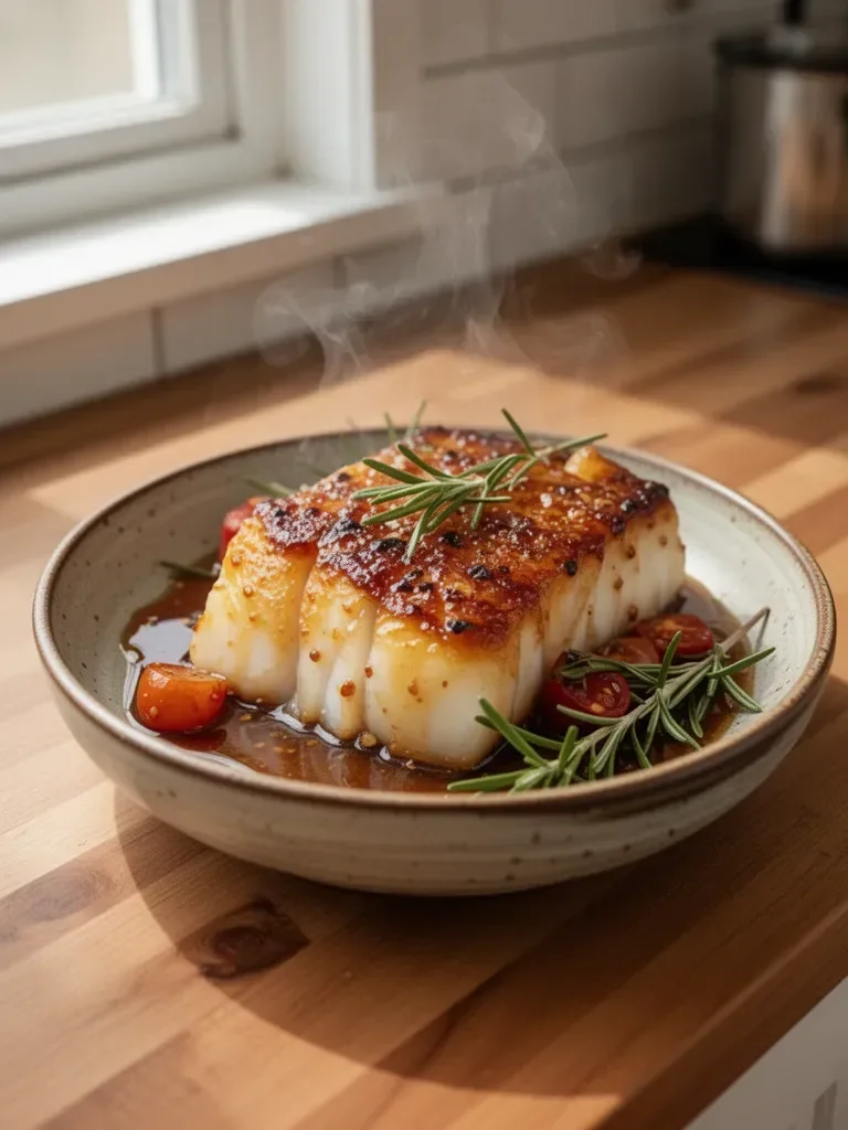 Baked Cod with Honey Soy Marinade