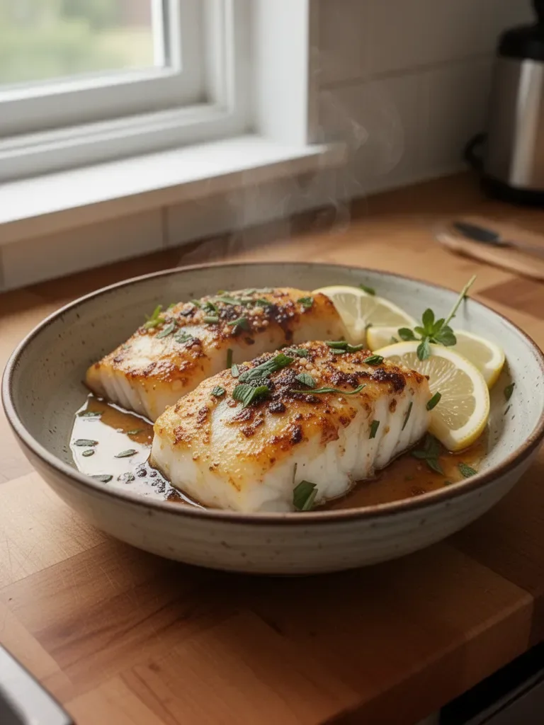 Baked Honey Marinated Cod
