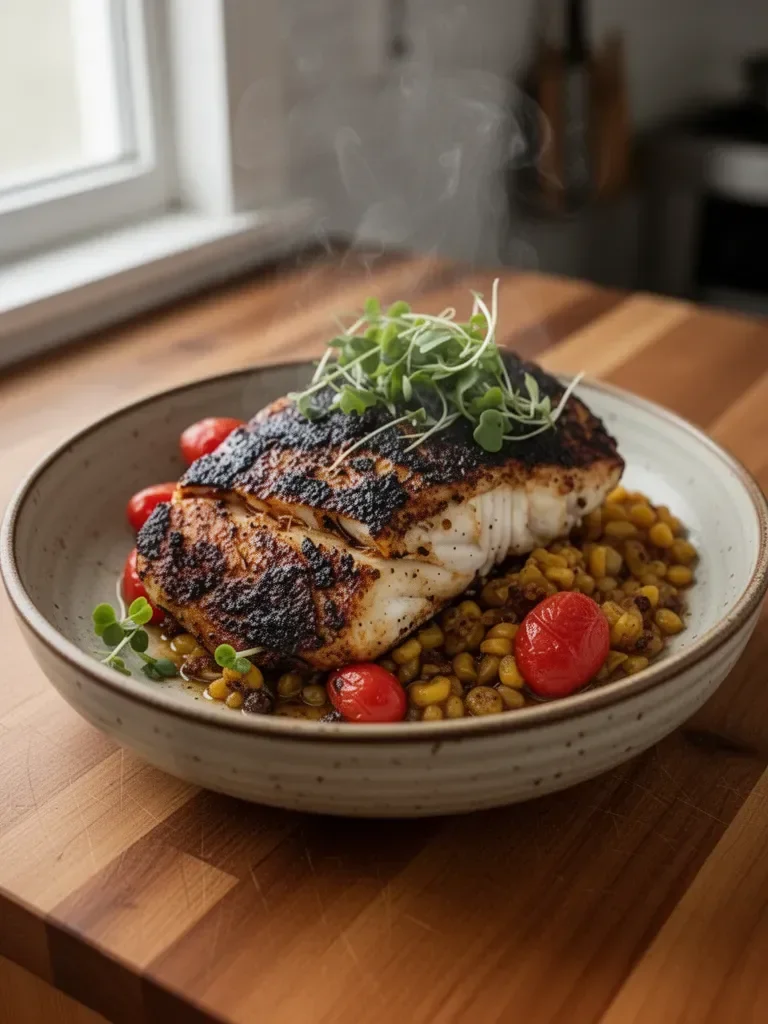 Blackened Halibut