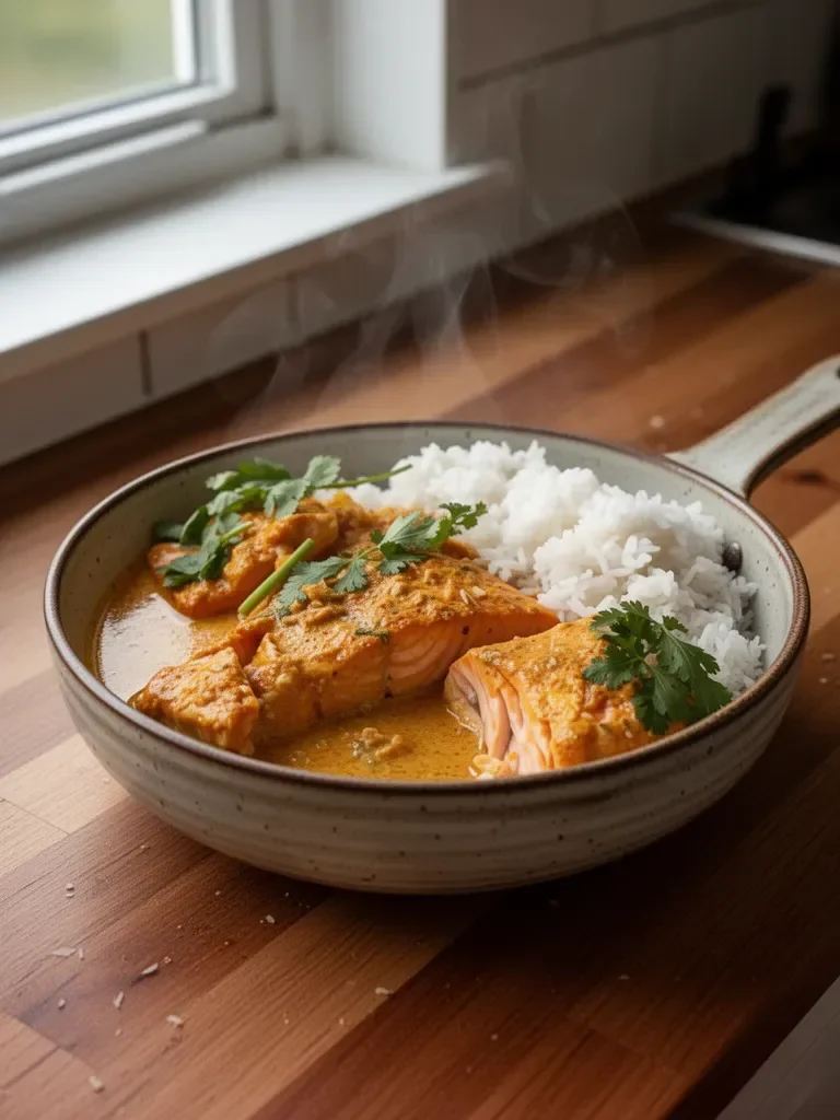 Coconut Curry Braised Salmon