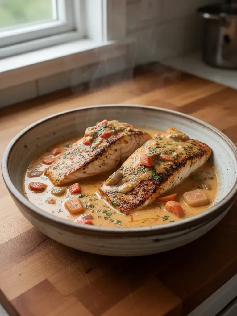 Creamy Spicy Creole Red Snapper