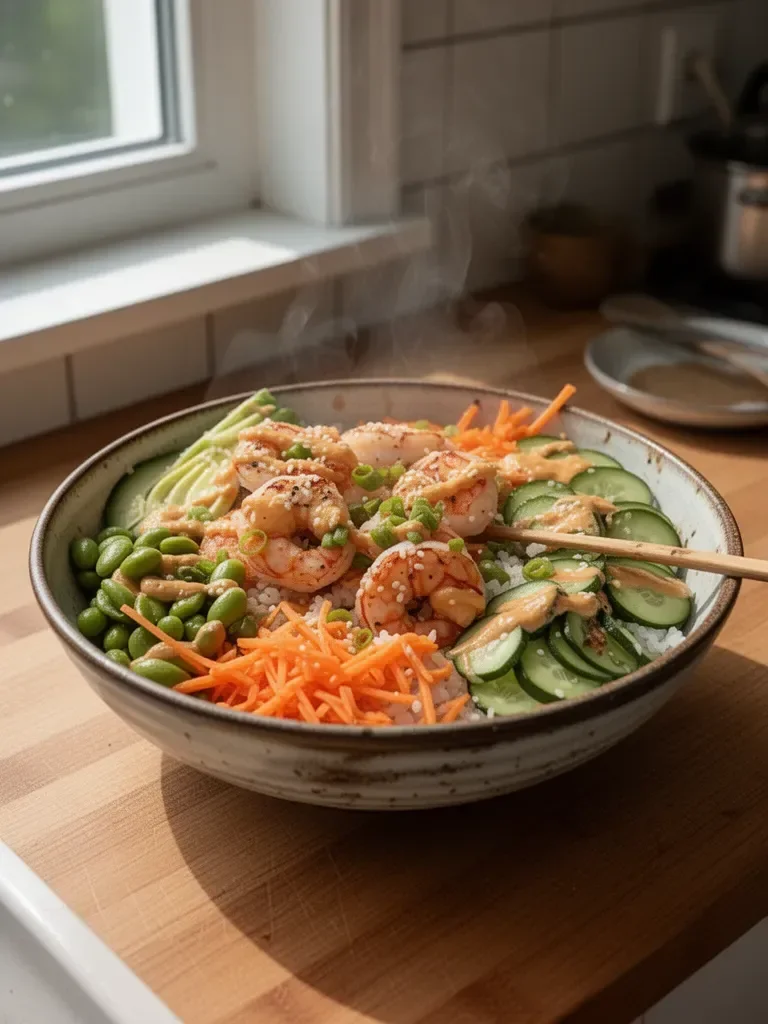 Deconstructed Shrimp Sushi Bowl