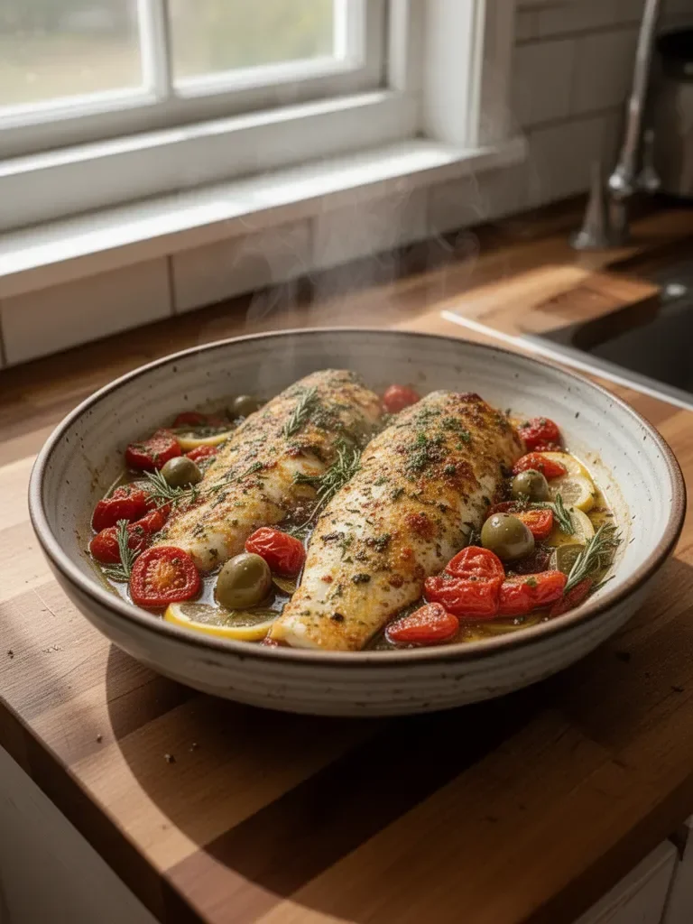 Easy Mediterranean Baked Fish