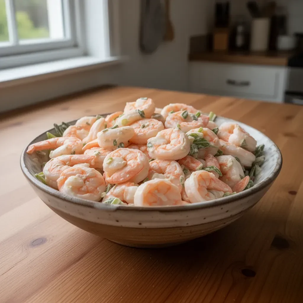 Delicious easy seafood salad with shrimp, crab, and vegetables
