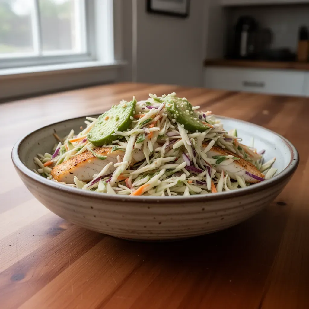 Delicious fish taco slaw with vibrant ingredients for a flavorful meal