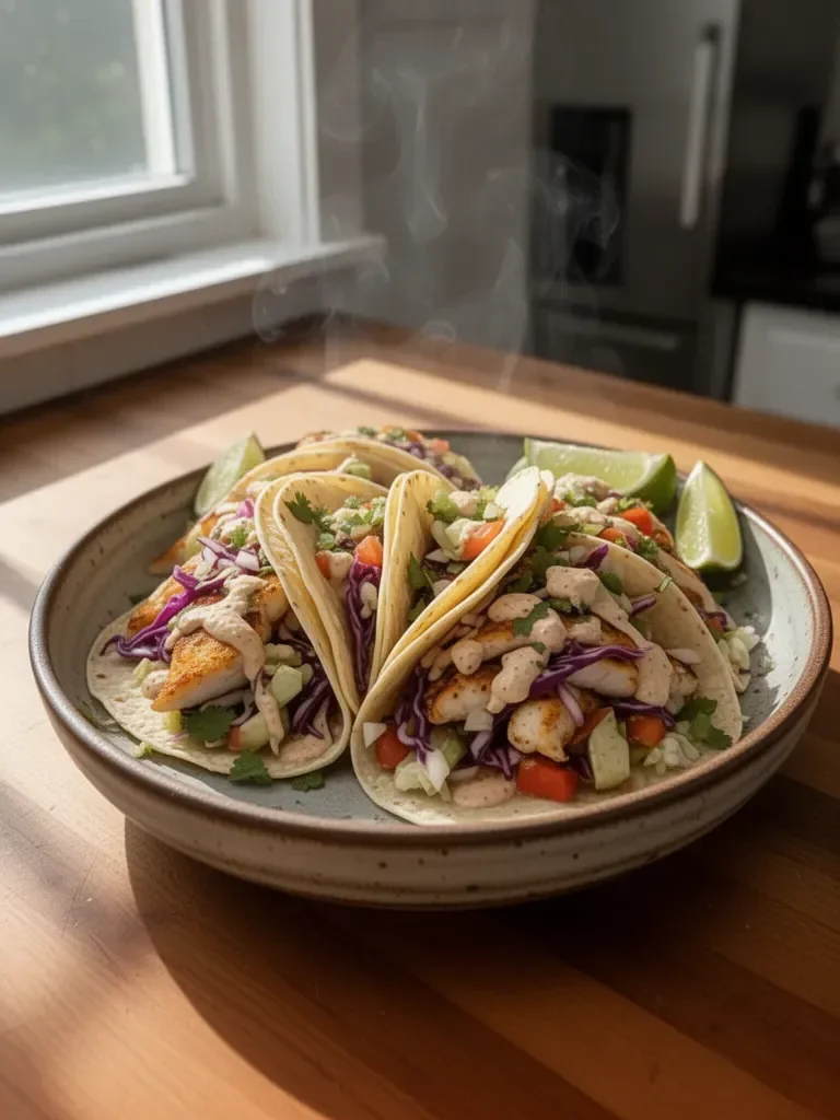 Fish Tacos with the Best Taco Sauce