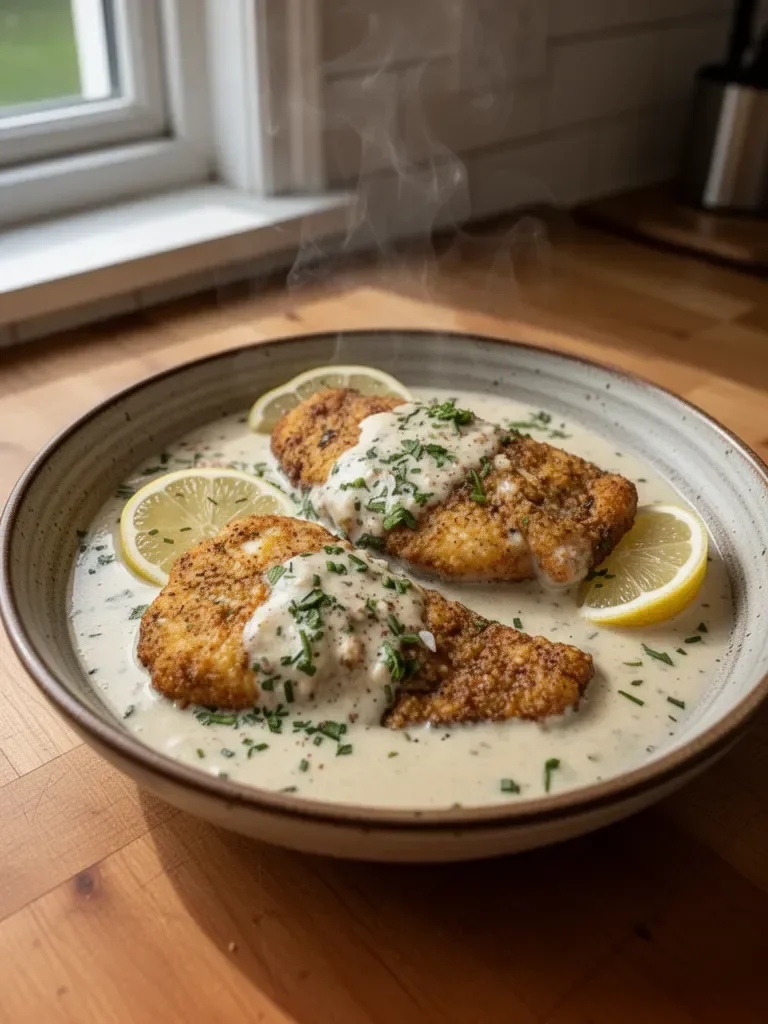Haddock in Lemon Garlic Cream Sauce