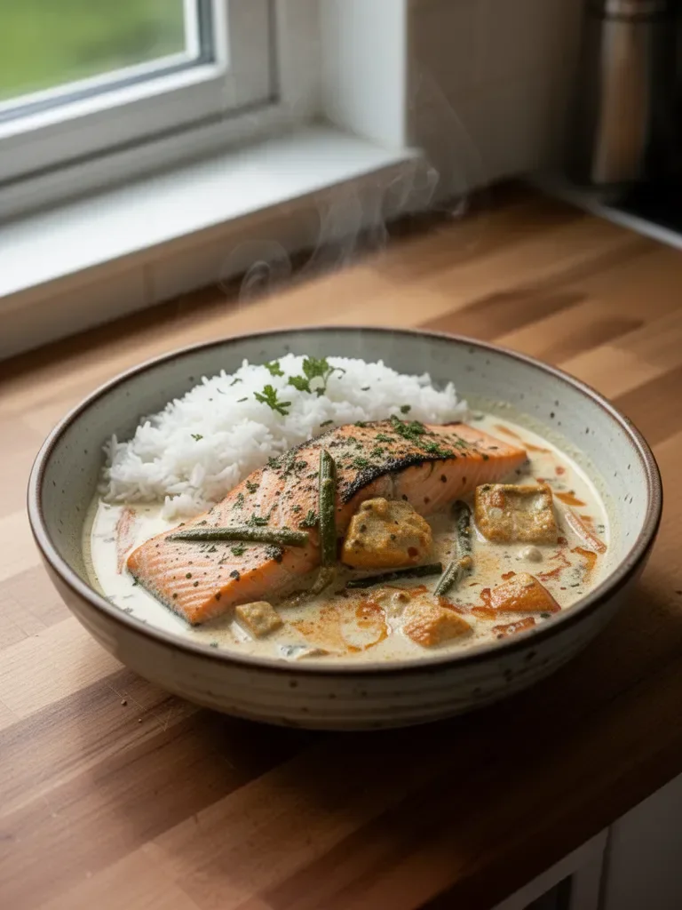 Indian-Style Salmon Curry with Coconut Milk