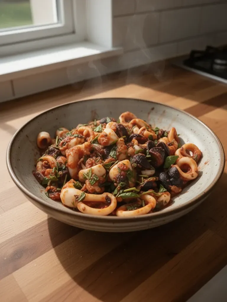 Keto Garlic Squid