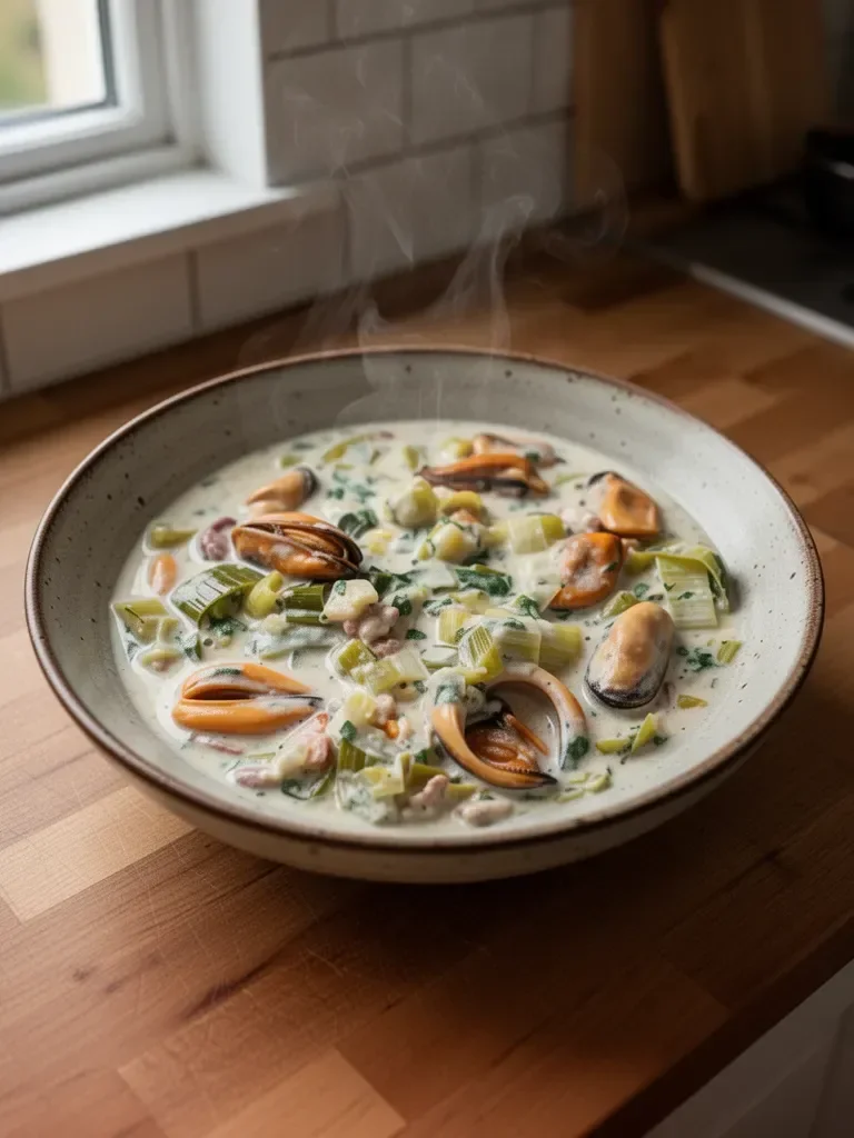 Leek and Mussel Chowder