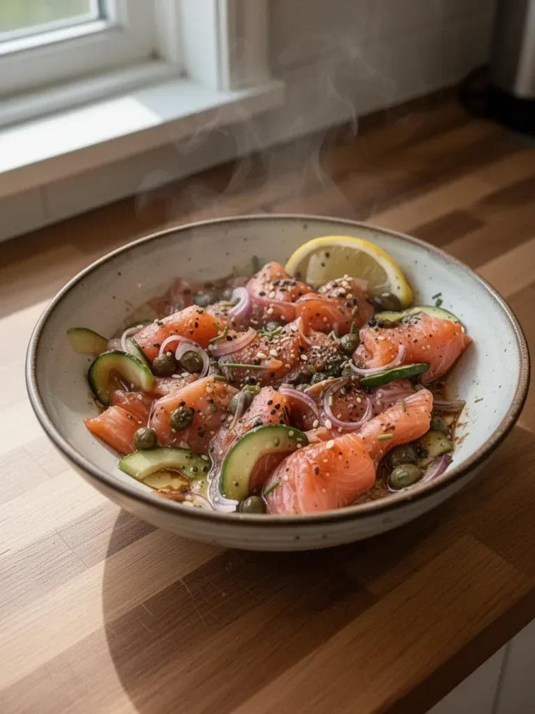 Miso Soy Salmon Sashimi Bowl