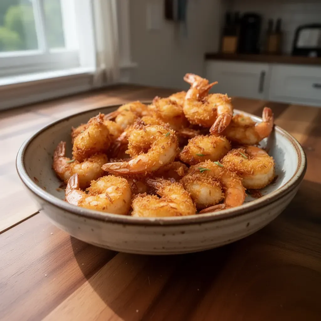 Delicious Coconut Shrimp from Outback Steakhouse served with dipping sauce