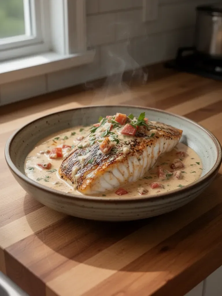 Red Snapper with Creamy Creole Sauce