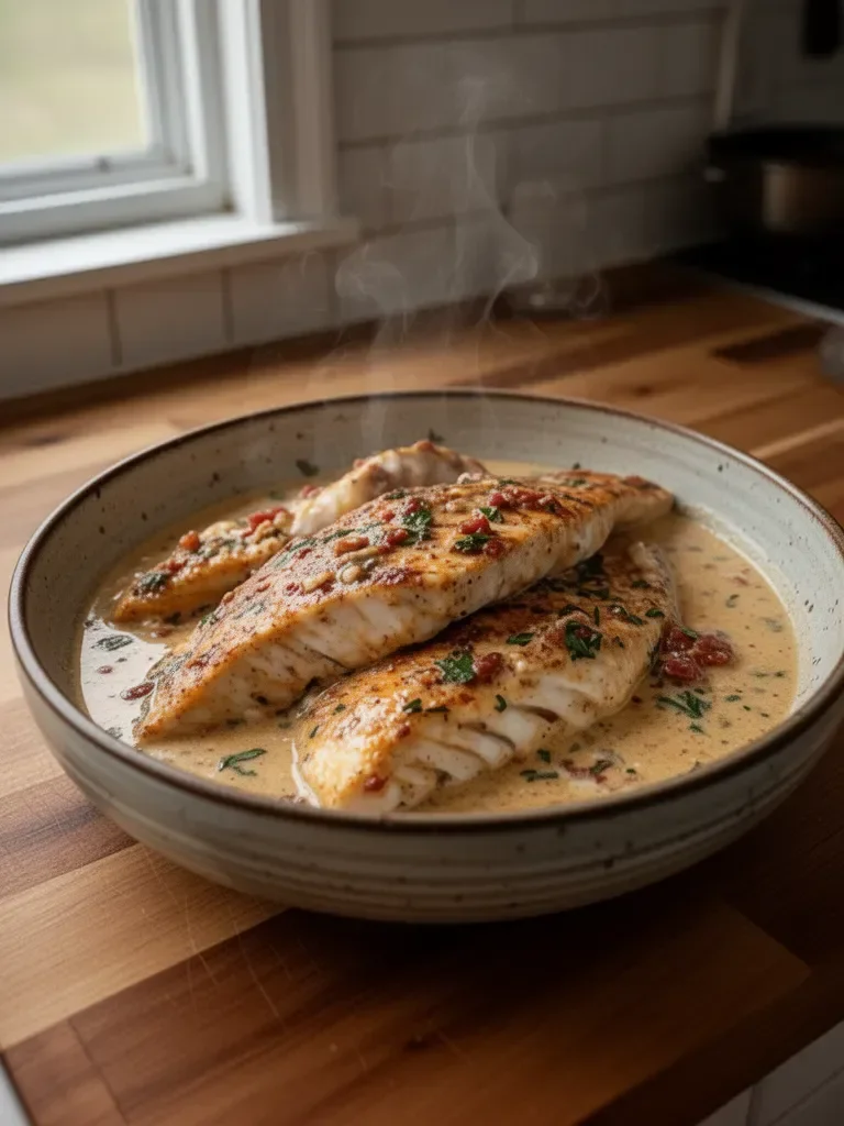 Red Snapper with Creamy Creole Sauce