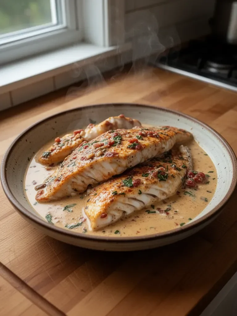 Red Snapper with Creamy Creole Sauce
