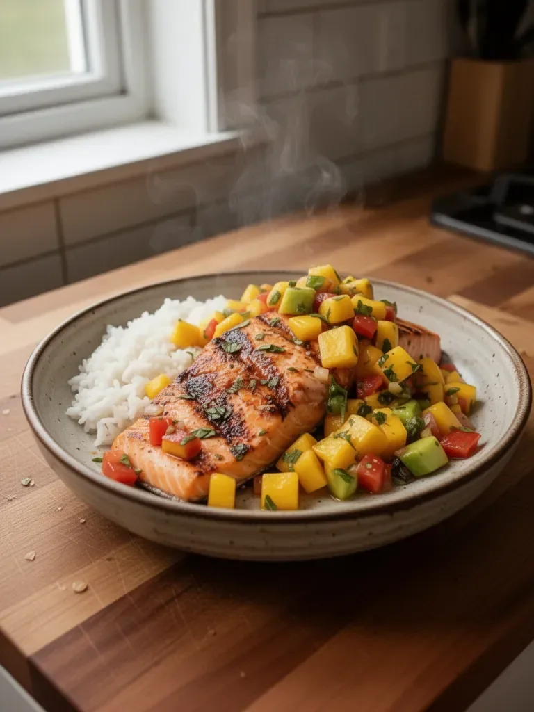Salmon with Mango Salsa
