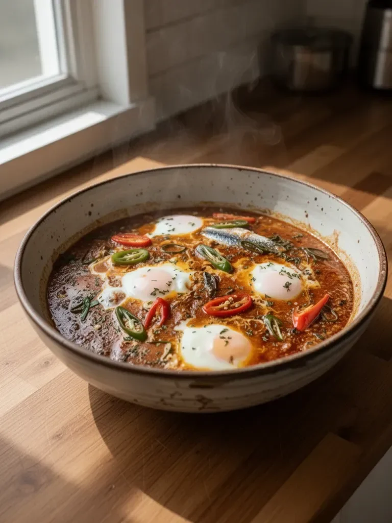 Spicy Sardine with Eggs