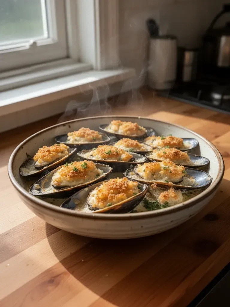 Stuffed Baked Mussels