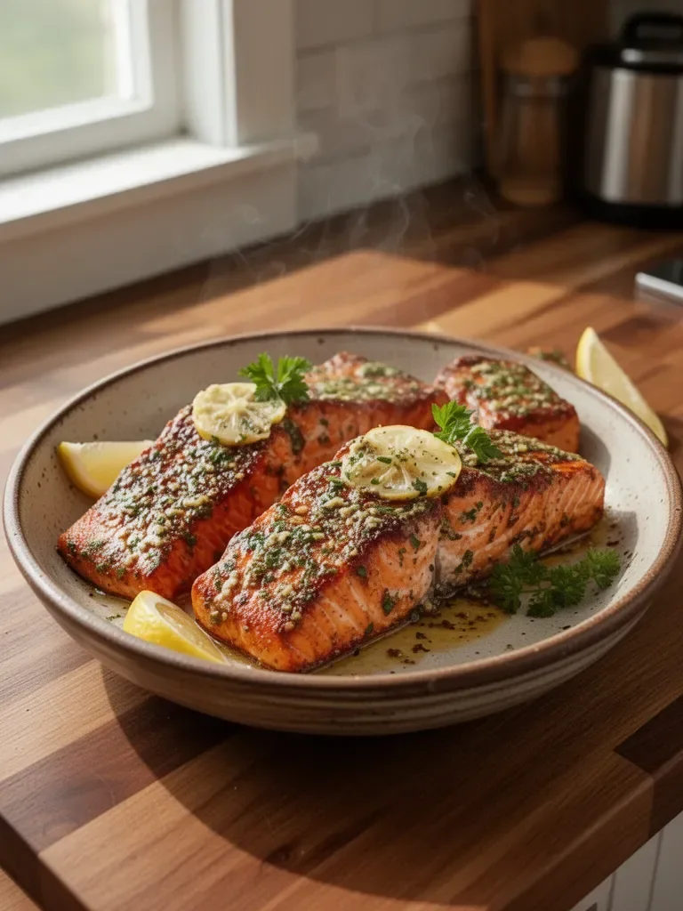 Texas Roadhouse Style Baked Salmon
