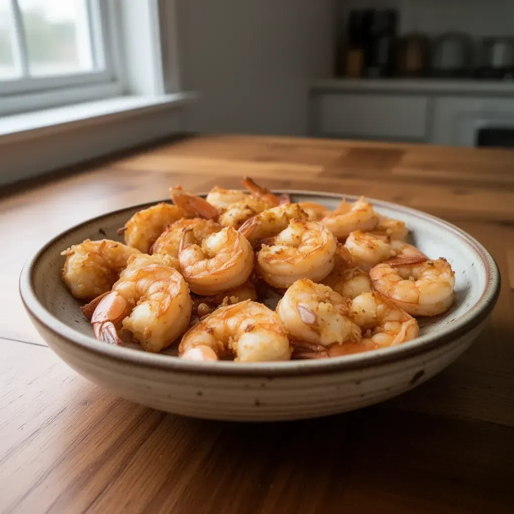 Delicious Weight Watchers air fryer shrimp recipe served with fresh herbs