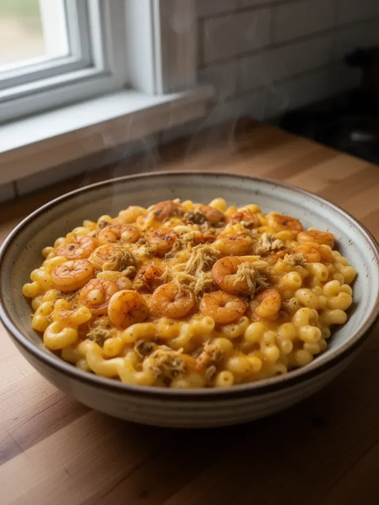 Cajun Shrimp and Crab Mac and Cheese