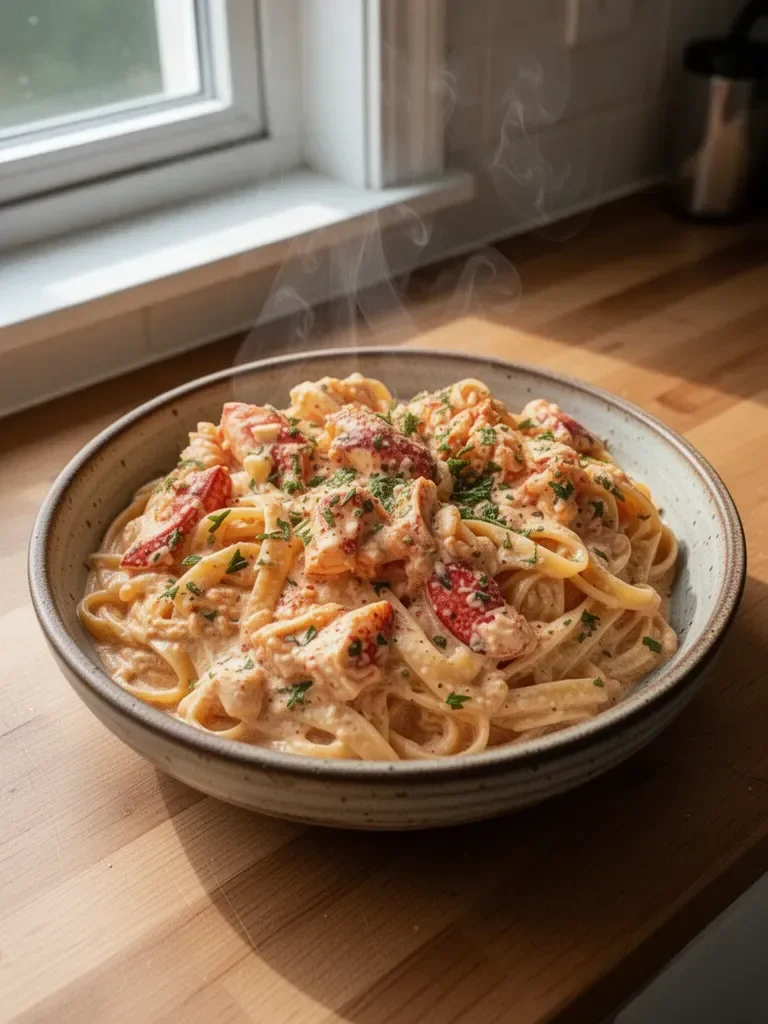 Creamy Spicy Lobster Pasta