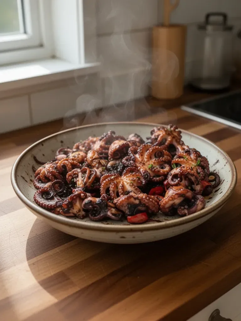 Crispy Marinated Baby Octopus
