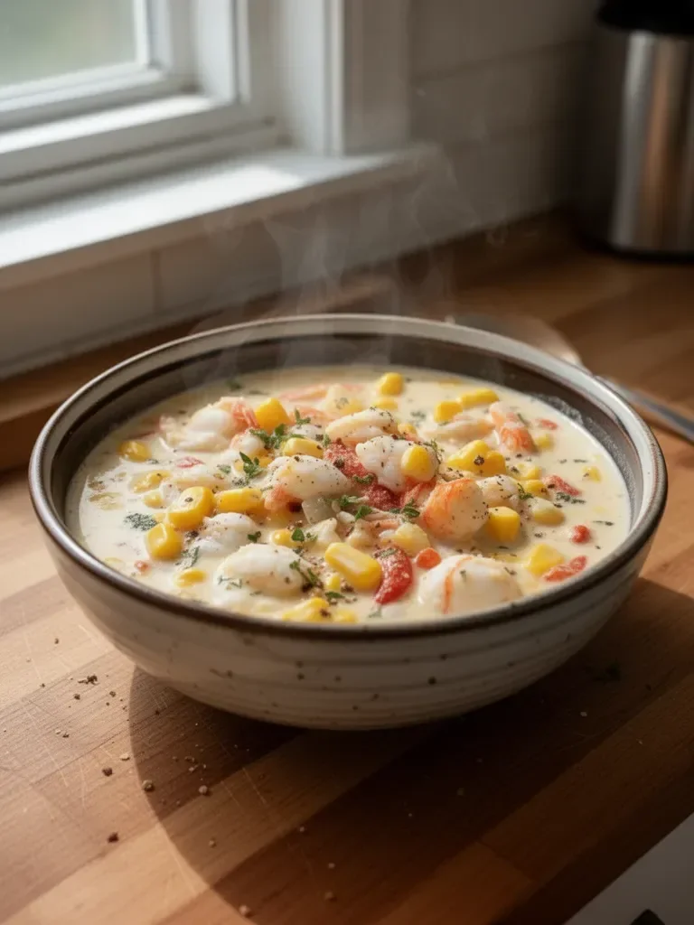 Decadent Bobby Flay’s Crab & Corn Chowder
