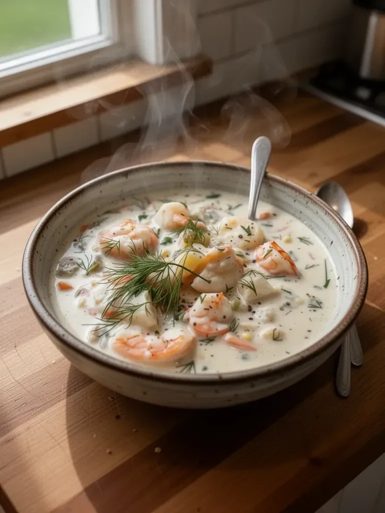 Easy Creamy Seafood Chowder
