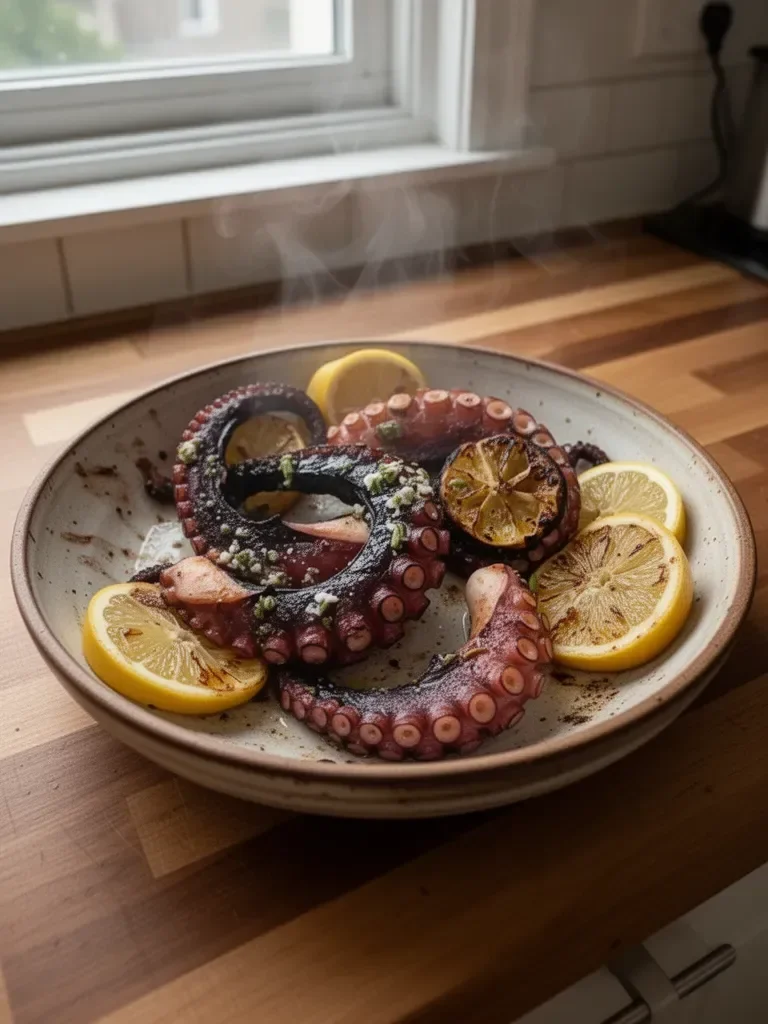 Easy Grilled Octopus Recipe with Lemon (Greek Style)