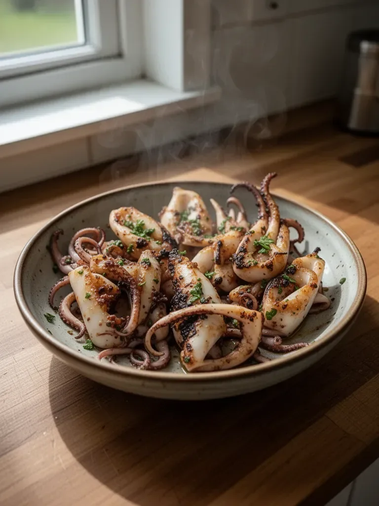 Garlic Parsley Grilled Squid Tapas