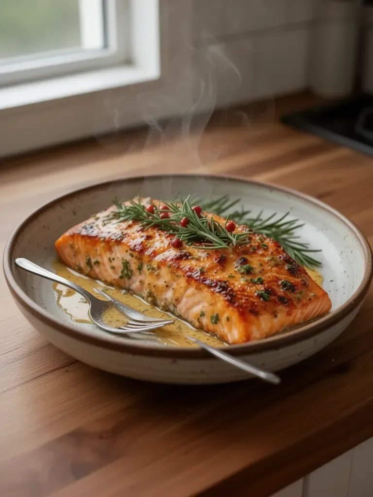 Oven-Baked Honey Mustard Salmon