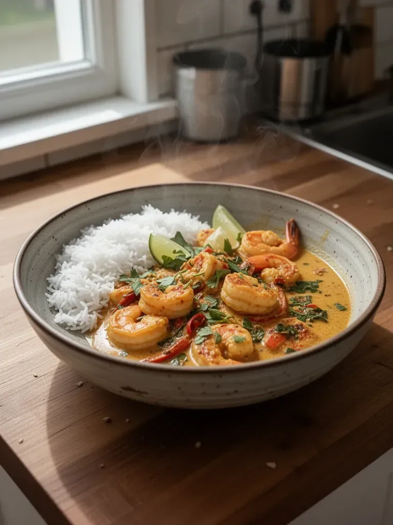 Quick Coconut Curry with Shrimp