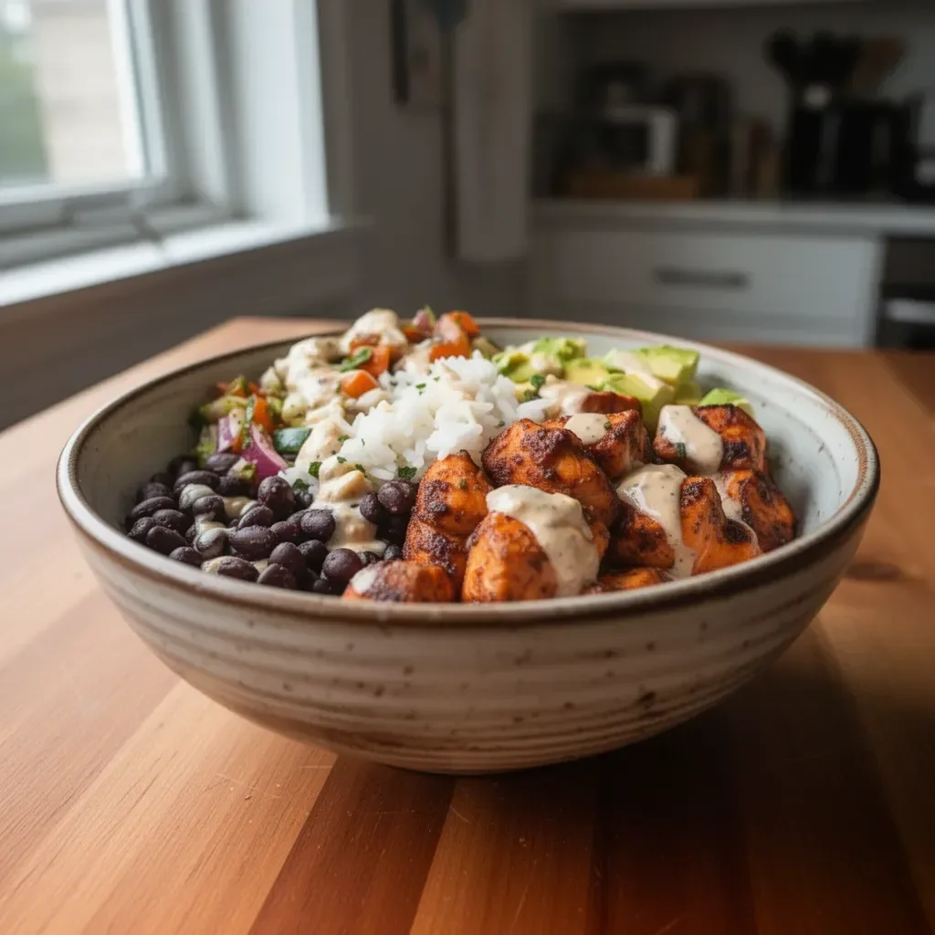 Healthy Salmon and Black Bean Bowl packed with nutrients and flavor
