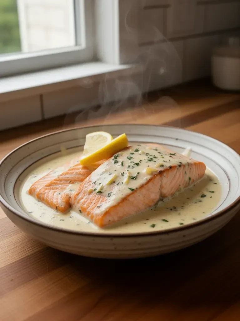 Salmon with Lemon Cream Sauce