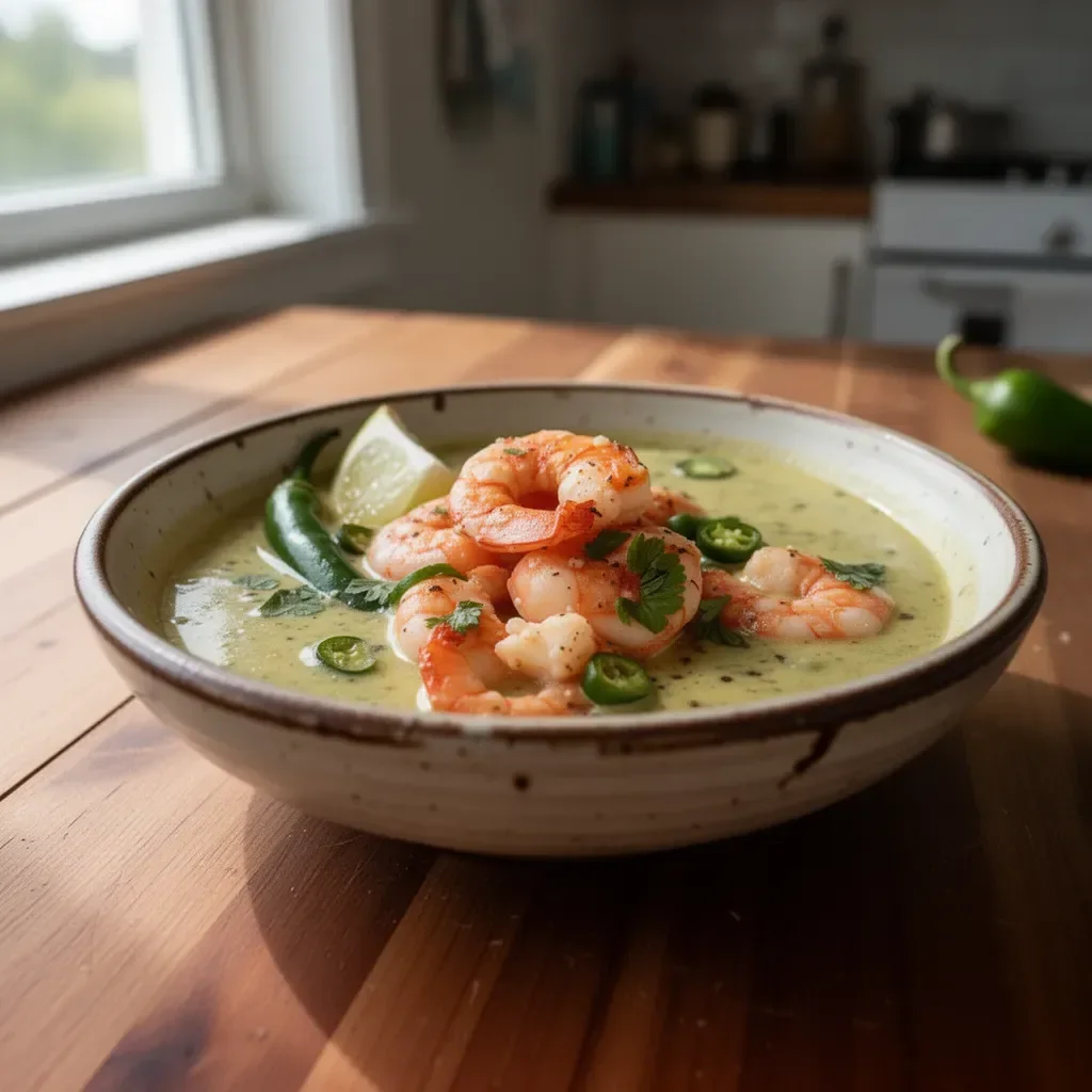 Delicious shrimps served in rich Culichi Sauce