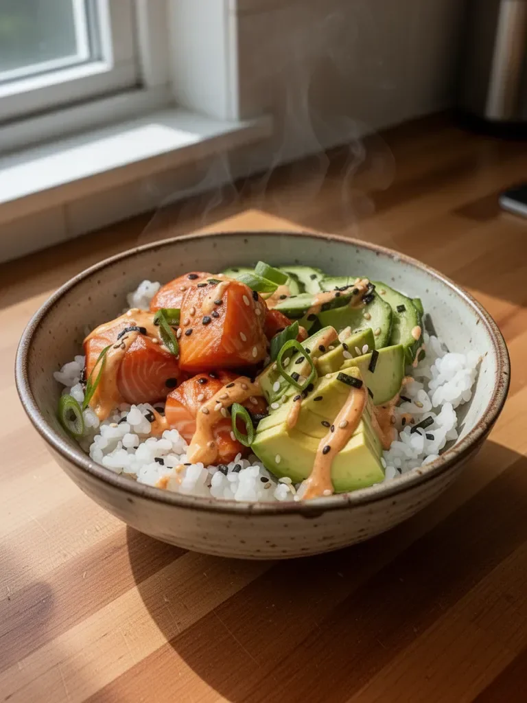 Spicy Salmon Roll Bowls
