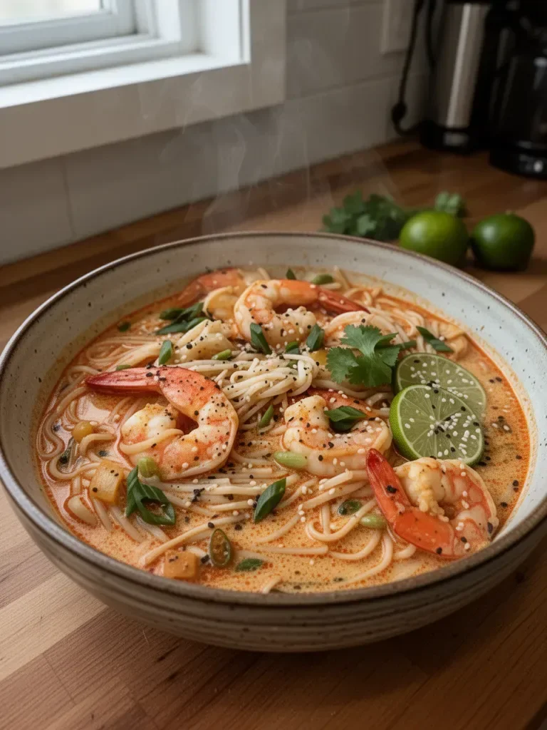 Thai Red Curry Shrimp Soup