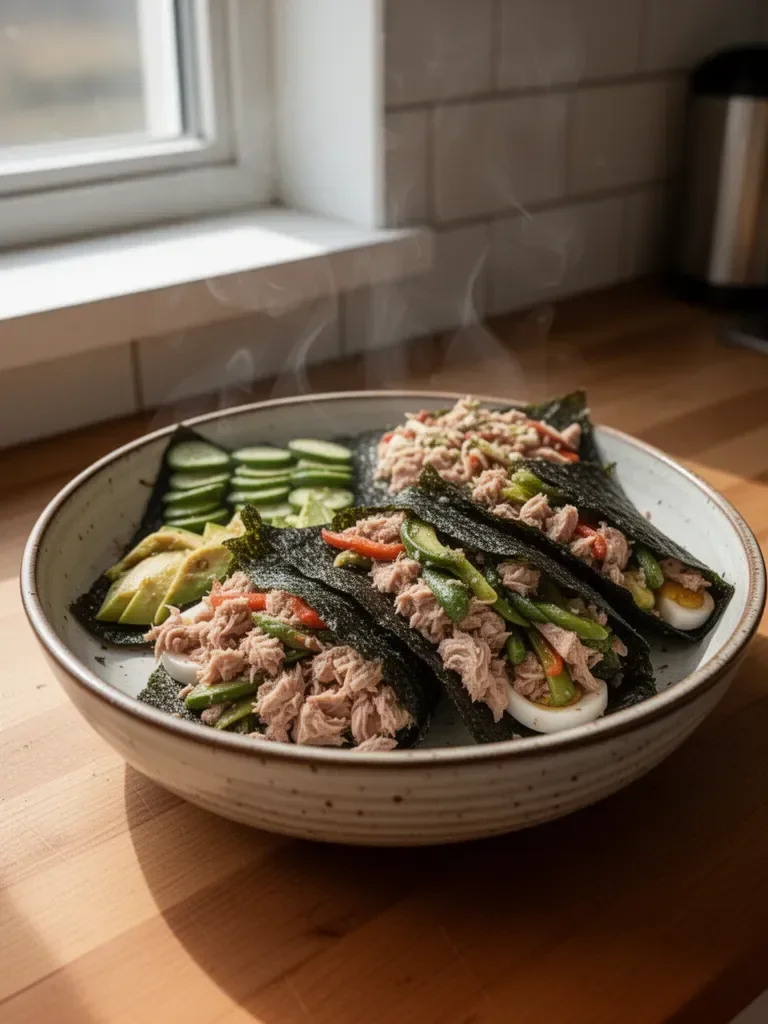 TikTok-inspired Nori Wraps with Canned Tuna